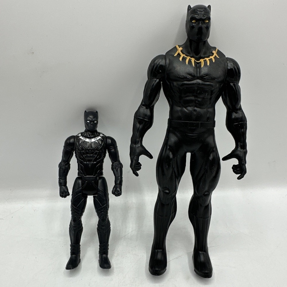 Black Panther  Figure Avenger Marvel - Lot Of 2 See Pictures. 2015 Hasbro